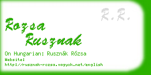 rozsa rusznak business card